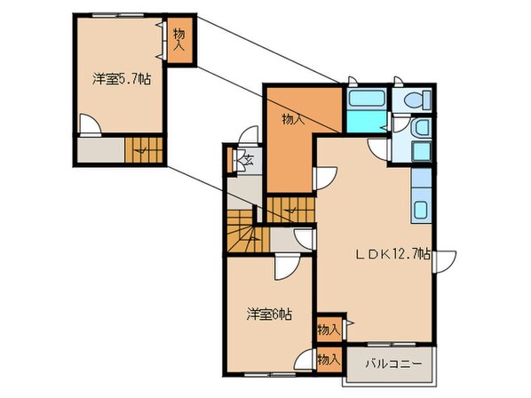 レジデンス杉の物件間取画像